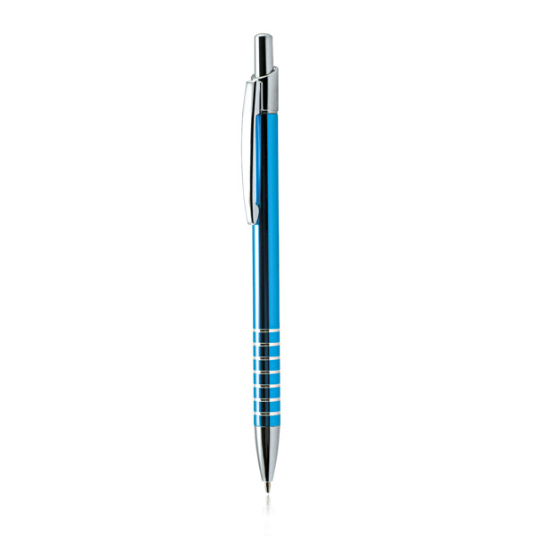 Stylo À Bille En Métal, Avec 7 Anneaux - Bleu Turquoise