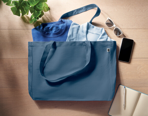 Torba z recyklingu  280 gr/m² Respect Coloured - Niebieski