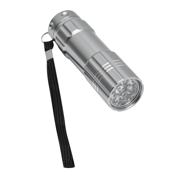 Led-Taschenlampe Powerful - Silber