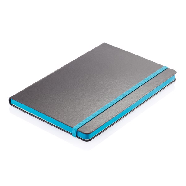 Deluxe hardcover A5 notebook with coloured side