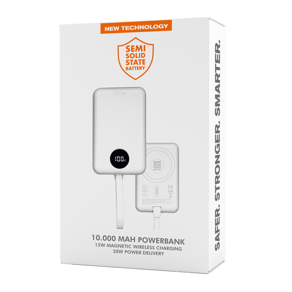 Powerbank sans fil magnétique 15W WATTRON PLUS X - blanc