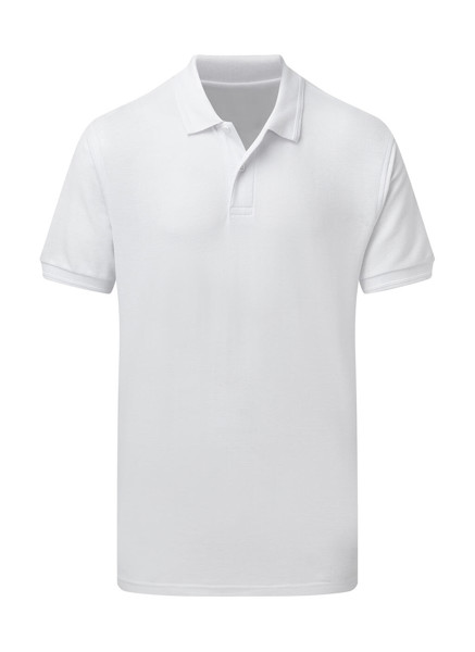 Poly Cotton Polo Men - White / 2XL