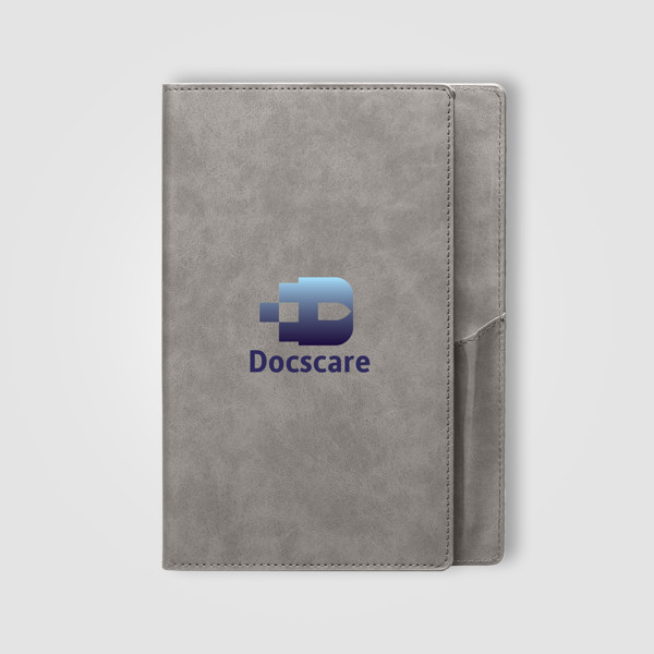 Memento PU Suede Texture Journal - A5 - Grey / Silkscreen