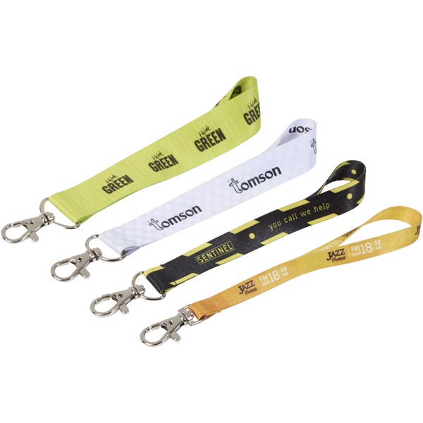 Mini sublimation lanyard both sides - White / 10mm