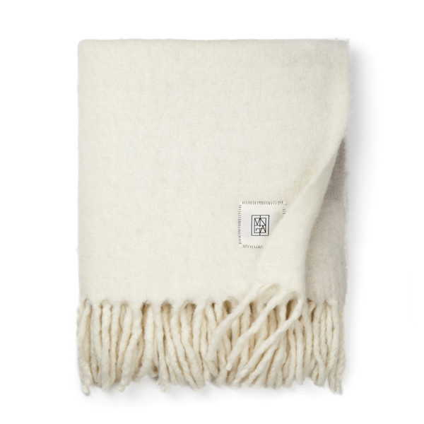 VINGA Plaid en laine mélangée Saletto - Beige / Beige