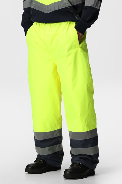 Hi Vis Insulated Overtrouser - Yellow / Navy / 2XL