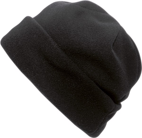 Polyester fleece (200 gr/m²) beanie - Black
