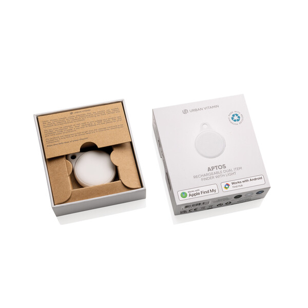 Urban Vitamin Aptos Rechargeable Dual Item Finder with light - White