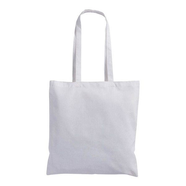 135 G/M2 Cotton Shopping Bag, Long Handles - White