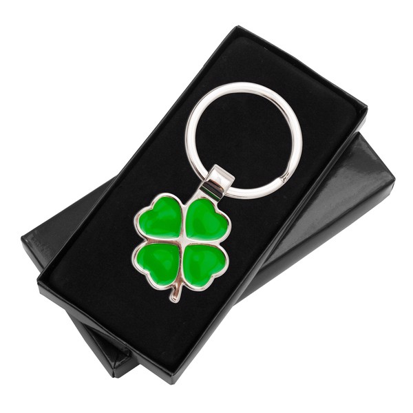 Clover Luck keyring - Green / Silver