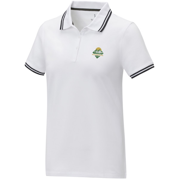 Amarago short sleeve women's tipping polo - White / XL