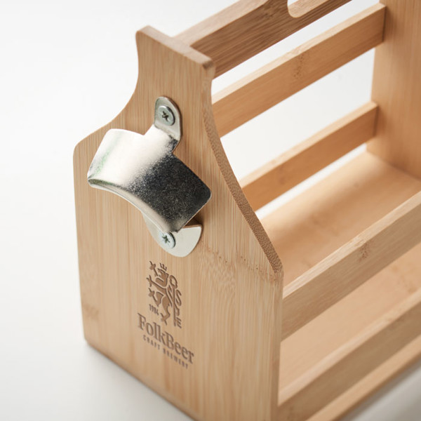 Cabas beer crate bamboo, fits 6 bottles