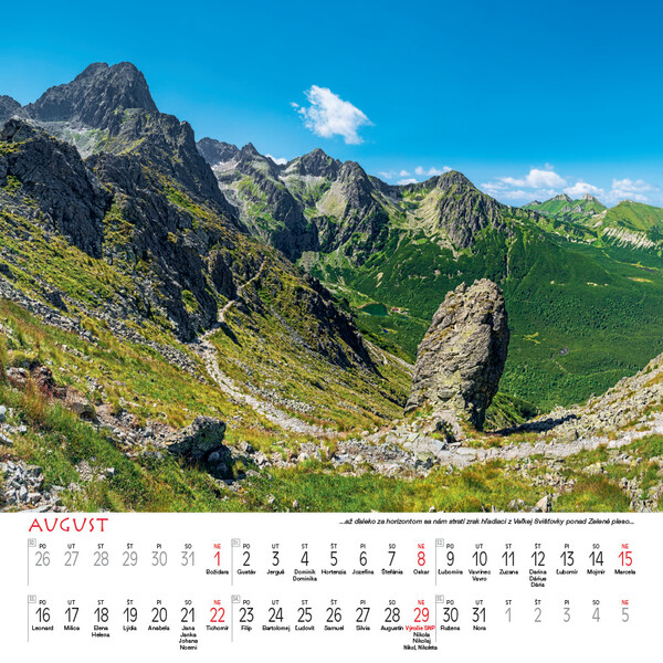 Nástenný Kalendár Tatry Štvorec 2027