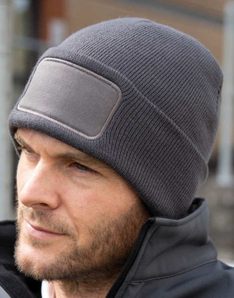 Double Knit Printers Beanie - Grey / ONE SIZE