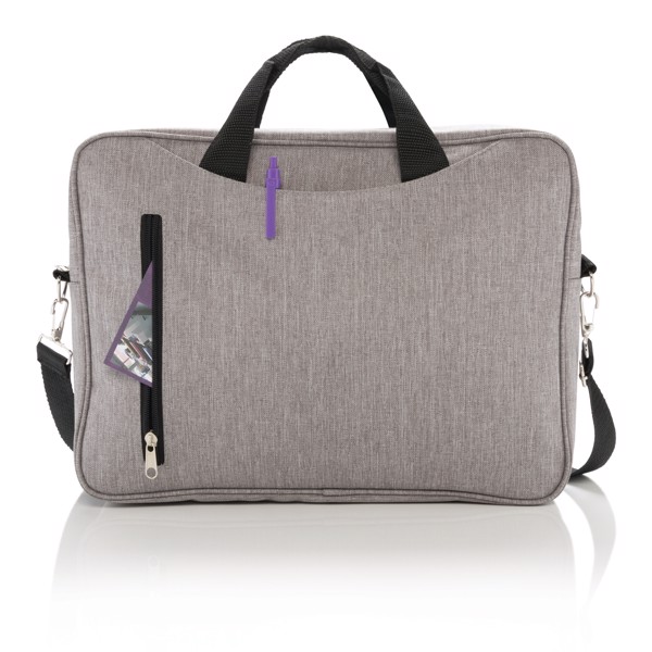 Xd Collection laptop bag 15 inch, 600D polyester - Grey