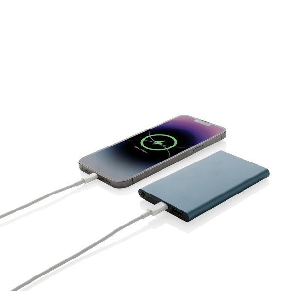 Powerbank 4000mAh en plastique recyclé/aluminium RCS - Bleu