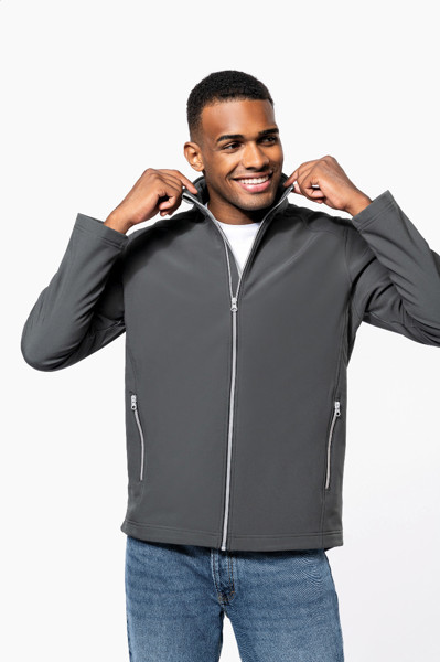2-Layer Softshell Jacket KA424 - Dark Grey / L