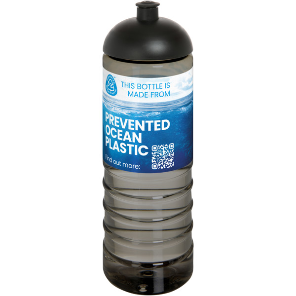 H2O Active® Eco Treble 750 ml dome lid sport bottle - Charcoal / Black