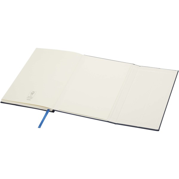 Alejandra A5 Hardcover Notizbuch aus recyceltem Leder - Ozeanblau