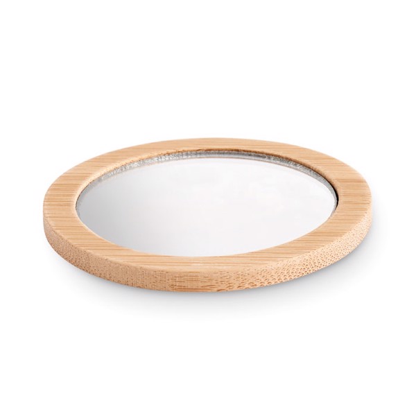 Malay bamboo make-up mirror, magnifying, 120x80 mm