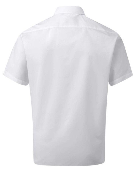 Men's Short Sleeve Poplin Shirt - White / 4XL