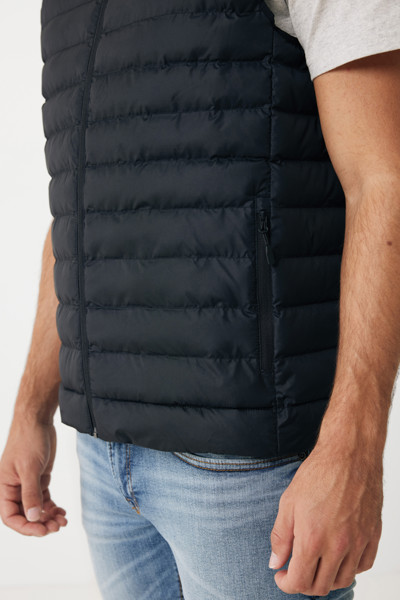 Iqoniq Meru moški telovnik, recikliran poliester - Črna / 5XL