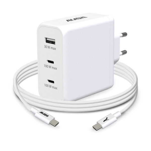 HIMAN - PACK CHARGEUR SECTEUR GAN 100W + CABLE TYPE-C 100W