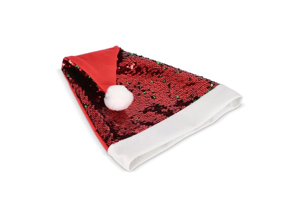 Bonnet de Noël à paillettes bicolores