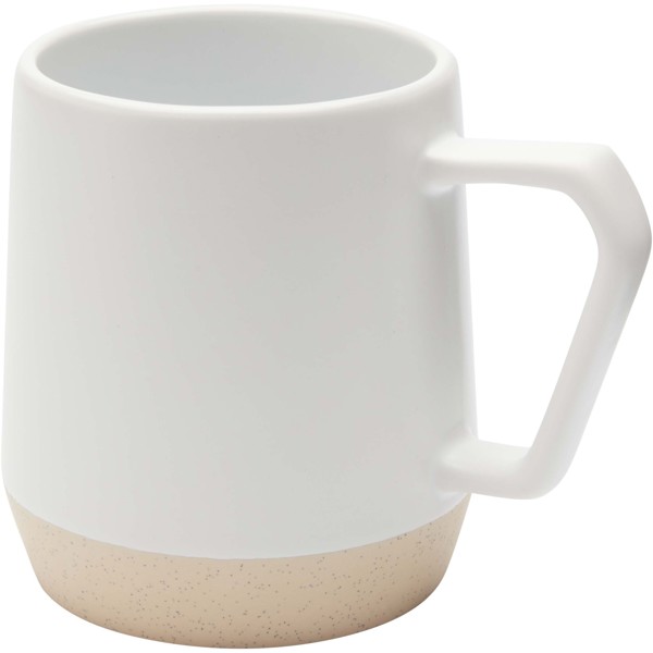 Dolce 300 ml ceramic mug with matt finish - White