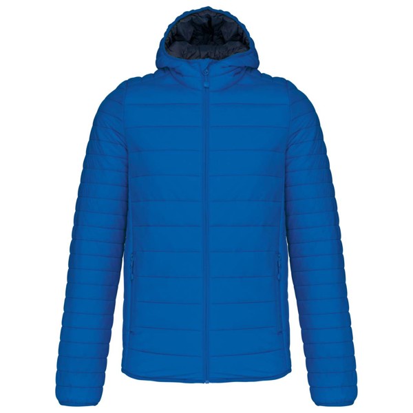 Men's Lightweight Hooded Padded Jacket - Light Royal Blue / XL