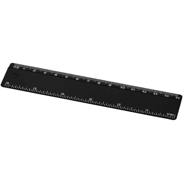 Plastové pravítko 15 cm Renzo - Jednofarebná čierna