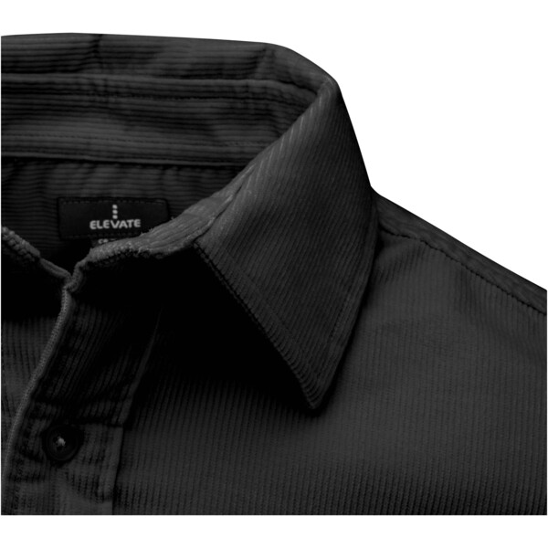 Camisa de bombazina unissexo de 252 g/m² "Alum" - Preto liso / L