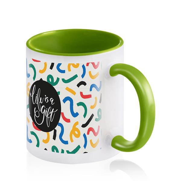 Mug En Céramique Bicouleur Pour Sublimation - Vert Clair