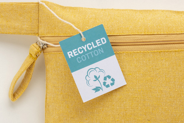Document Holder Made Of 180 G/M2 Recycled Cotton With Zipper Closure, Grs Certified - Yellow