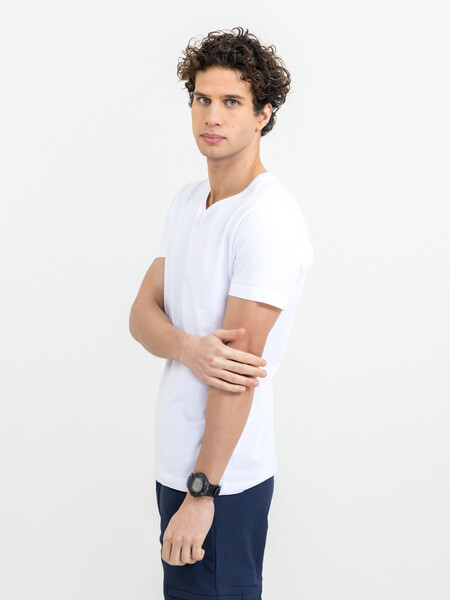 Printer Heavy V t-shirt White S