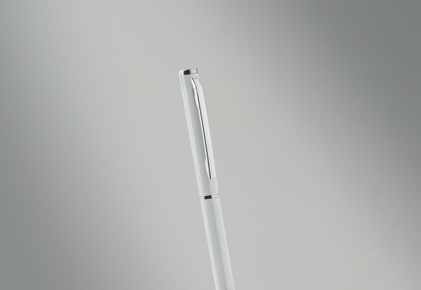 Recycled aluminium ball pen Nimes - White