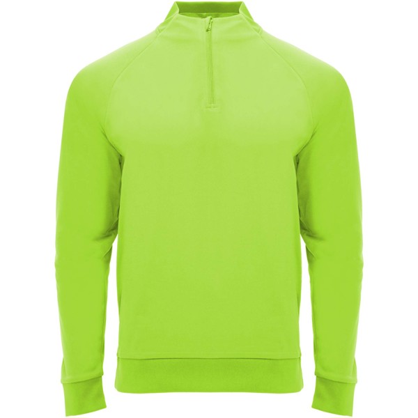 Felpa a maniche lunghe con zip a un quarto da bambino Epiro - Verde fluo / 14