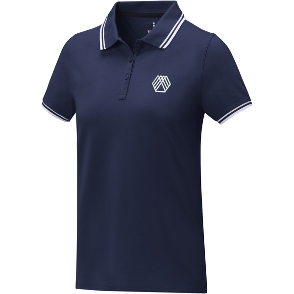 Polo Amarago tipping manches courtes femme - Marine / L