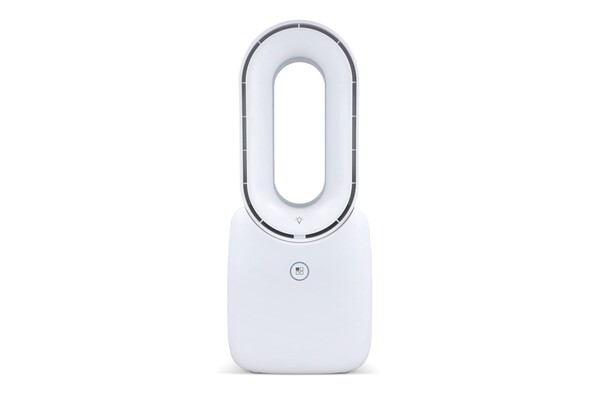 InSideOut Bladeless Soft Wind Fan Brislux with LED Light - White
