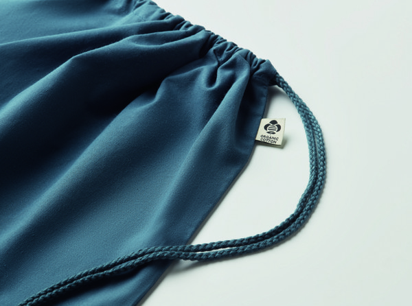 Borsa con coulisse in cotone or Yuki Colour - Blu