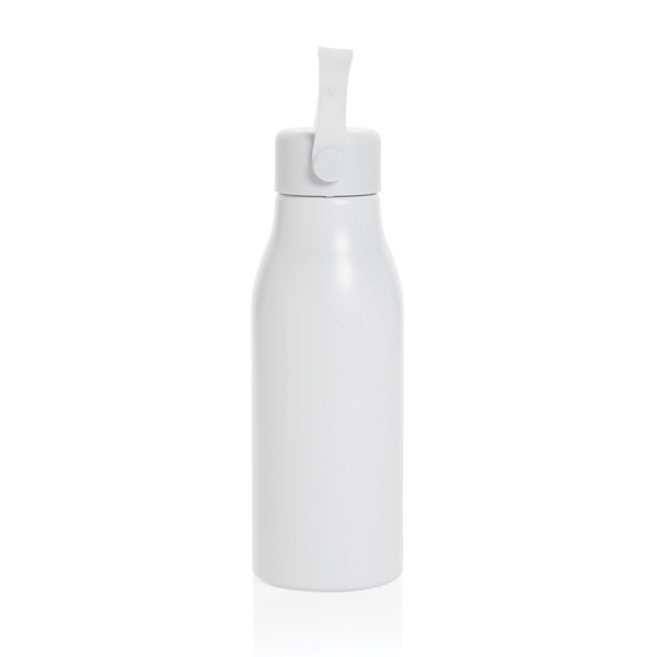 Pluto športna steklenica iz recikliranega aluminija 680 ml - Bela