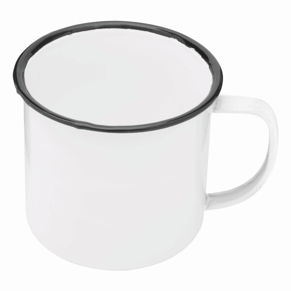 Enamel Mug Retro Cup - White