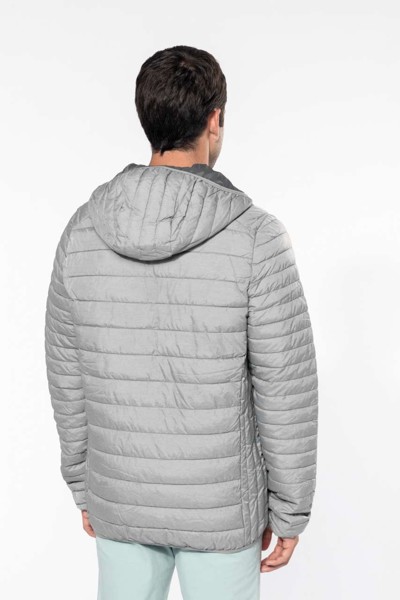 Men's Lightweight Hooded Padded Jacket - Light Royal Blue / XL