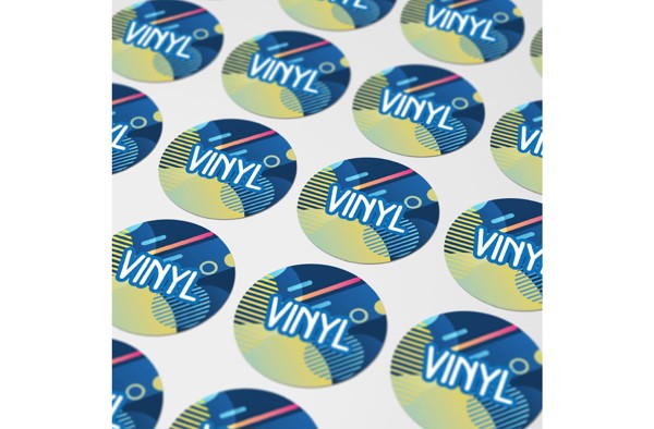 Vinyl Sticker Round Ø 13 mm - White