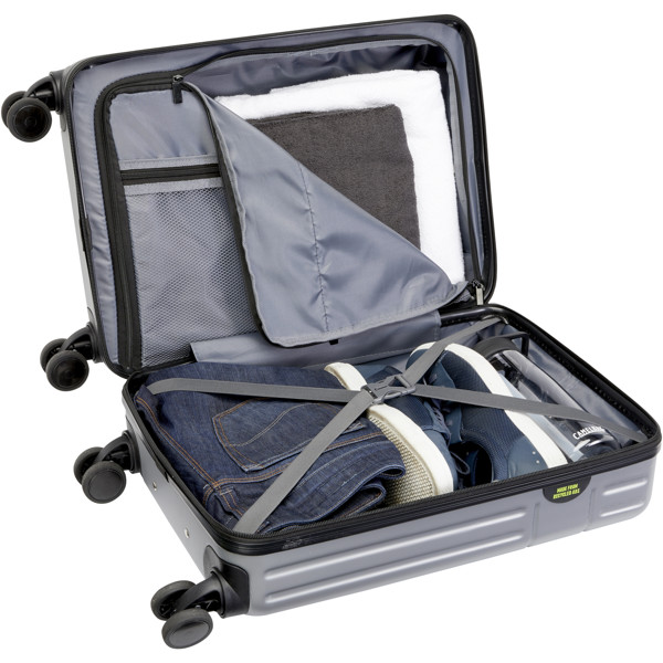 Valise cabine Rover de 20" et 40 L recyclée GRS - Argent