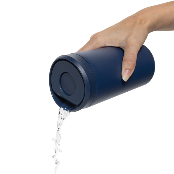 Mug 400ml en acier recyclé RCS Avira Alix - Bleu Marine