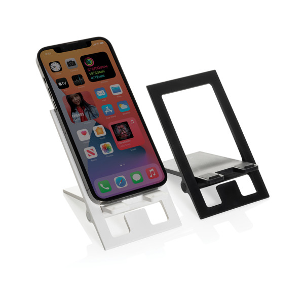 Skládací stojánek na telefon SnapStand z RCS recykl. plastu - Černá
