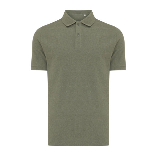 Polo tričko IQONIQ Yosemite z recykl. bavlny - Heather Green / XL