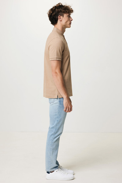IQONIQ Yosemite recycled cotton pique polo - Heather Brown / 4XL