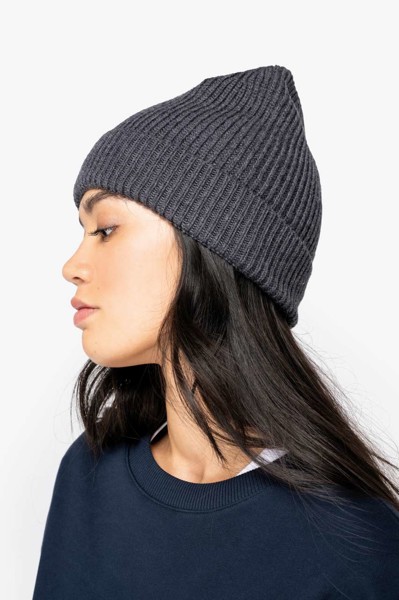 Eco-Friendly Unisex Merino Wool Beanie - Black